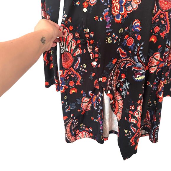 PACO RABANNE Asymmetrical Paisley Mockneck Mini Dress Sz42 (US Large) - Picture 5 of 7